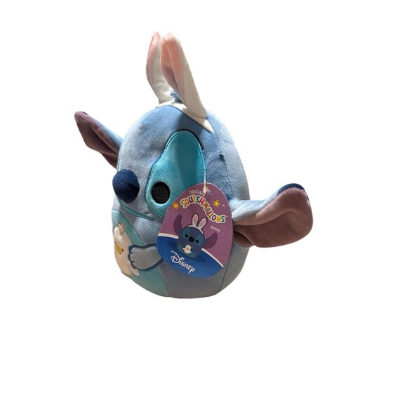 Squishmallow Kellytoy Plush Disney Stitch with Bunny Ears 8" Easter 2024 NWT - Picture 3 of 9